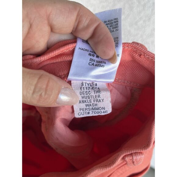 Mother The Hustler Ankle Fray - Size 25 - Persimmon - Picture 11 of 12